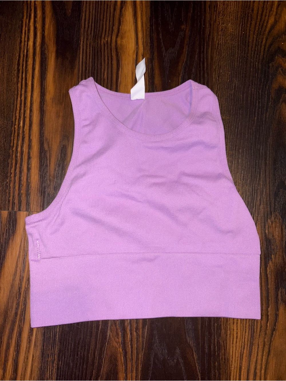 Jockey Lilac Ribbed Racerback Crop Tank